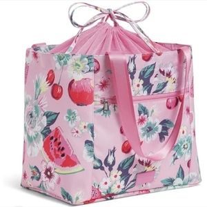 NWT Vera Bradley ReActive Drawstring Family Tote Rosy Garden Picnic Print